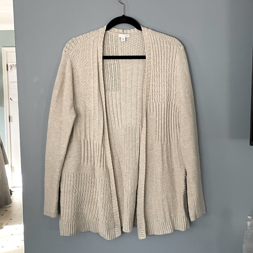 EUC J.Jill Cozy Cable Cardigan